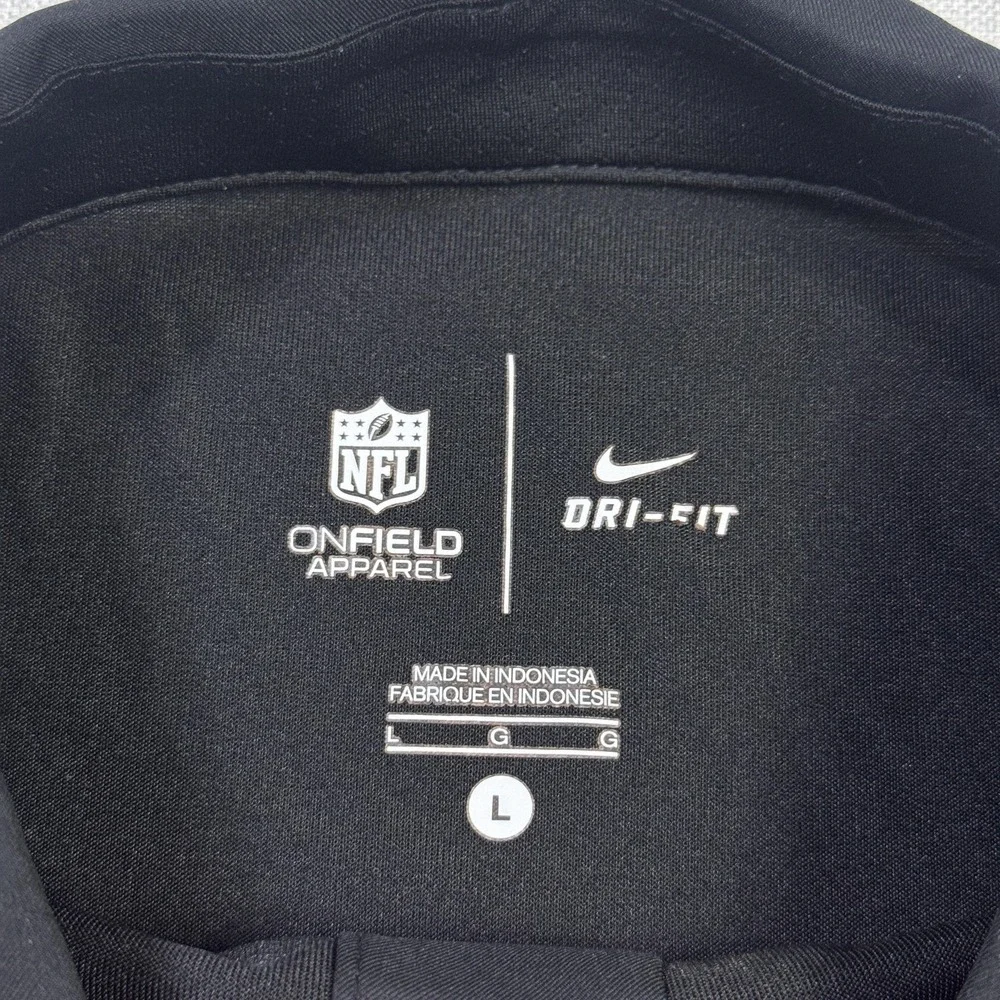 Nike Pittsburgh Steelers Polo Shirt Mens Large Black NFL Football Team Apparel
